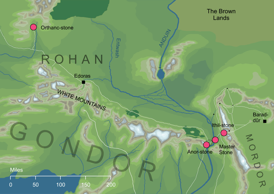 Map of the Stones of Gondor