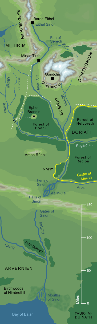 Map of the Vales of Sirion