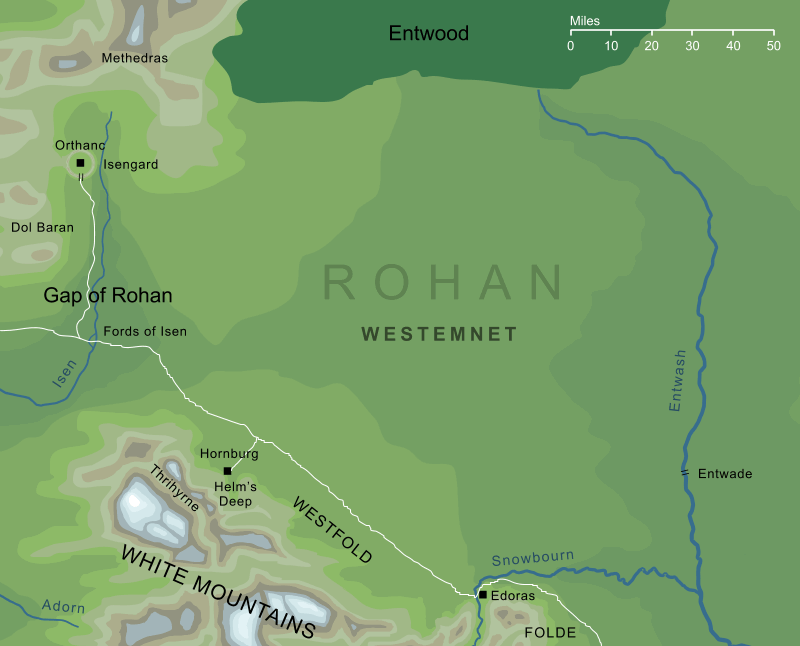 Map of the Westemnet of Rohan