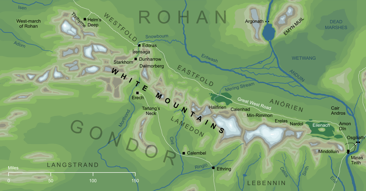 Map of the White Mountains