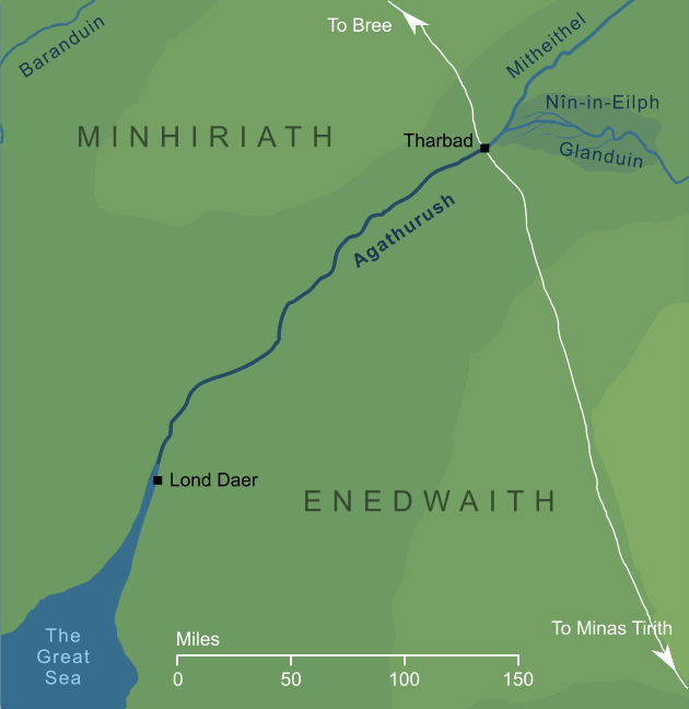 Map of the river Agathurush