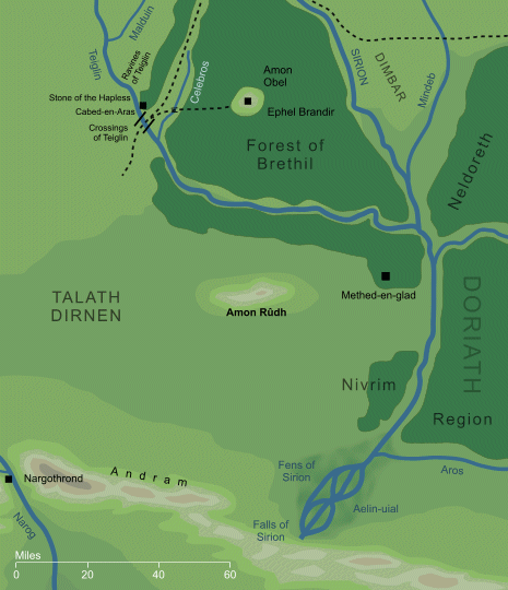 Map of Amon Rûdh