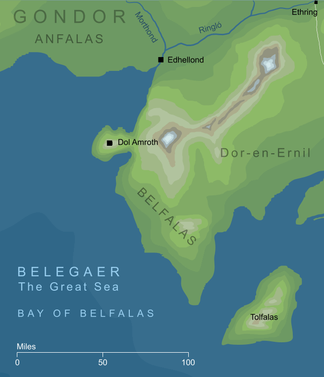 Map of Belfalas