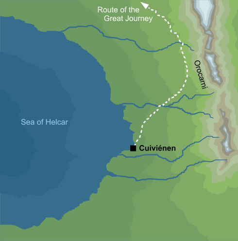 Map of Cuiviénen