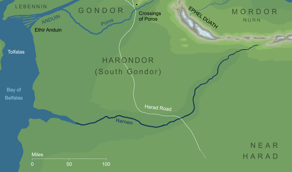 Map of the river Harnen