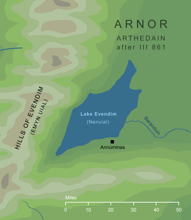 Map of Lake Evendim