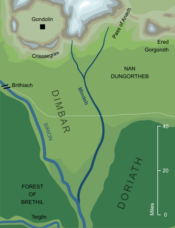 Map of the river Mindeb