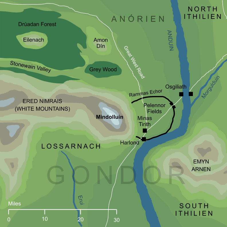 Map of Mount Mindolluin
