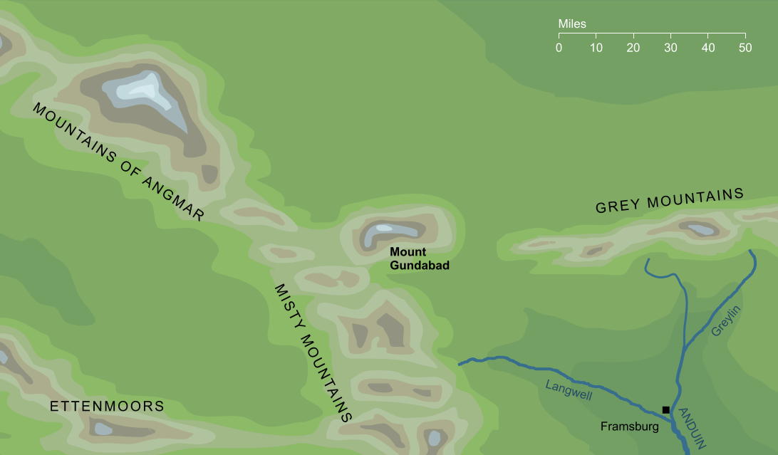 Map of Mount Gundabad