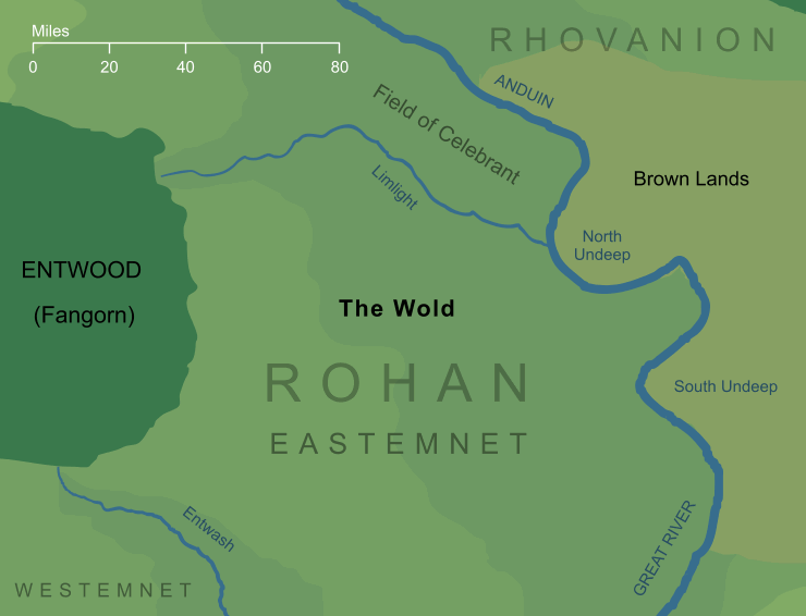 Map of the Wold of Rohan